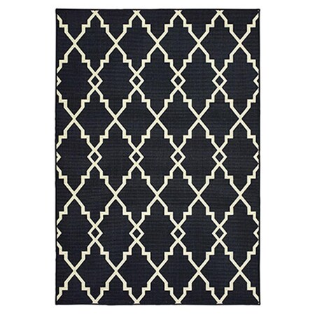 Oriental Weavers 2 ft. 3 in. x 7 ft. 6 in. Marina Runner Rug Black M7763K067230ST